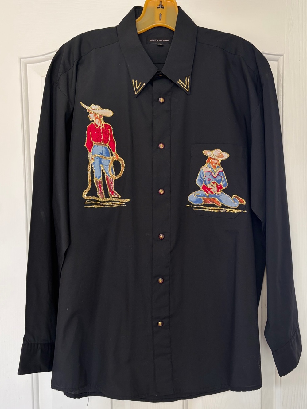 VTG 90’s NWOT Next Original Embroidered Cowgirls Shirt Men’s M/ Women’s L